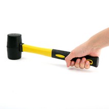 ZIO-BIZ 탄력핸들 고무망치 / 반진동 우레탄 사전점검 고무망치 미니망치 소형망치 타일망치 캠핑용망치 캠핑 해머 오함마 함마 수공구, 1개