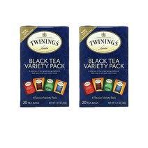 트와이닝 홍차 버라이어티팩 40g 20티백 Twinings Black Tea Variety Pack, 2팩