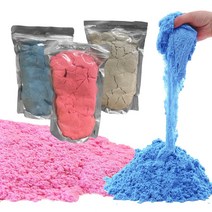 리필용 클레이 샌드 1kg 매직 모래 점토 샌드 흙놀이, 핑크