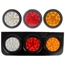 가민 데루등 후미등 LED 테일램프 브레이크등 덤프트럭 화물차 24V 후진등, 교체형 LED 엘로우, 1개