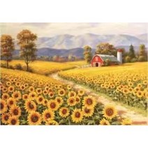 세진 DIY 보석십자수 3D 72가지 신제품 새로운 취미생활 보석 십자수 보석십자수, 34x44 농장의 해바라기, 1세트
