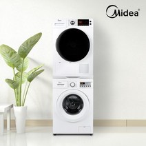 Midea 트윈타워 의류건조기 10kg + 드럼세탁기 7kg, 상세페이지 참조