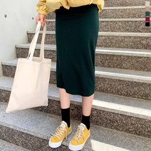 티데일리 토이스 골지 밴딩 스커트 여성용 H라인 스판 치마