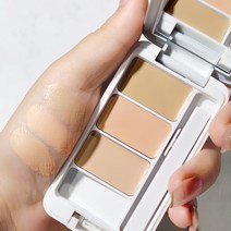 라이트 풀 커버 컨실러 3색 메이크업 팔레트 커버 다크서클 소프트 내츄럴 워터프루프 모이스춰라이징 래스팅 페이셜 컨투어, 01_1