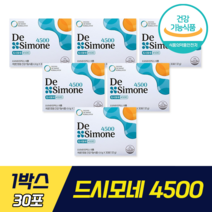 [무려 4500억 보장균수 ] 드시모네 4500 식약처 인정 인증 고함량 프로바이오틱스 가족 장건강 유산균 장면역 배변활동 유익균 증식 유해균 제거 억제 장까지 살아서 가는 유산균, 6개, 30포