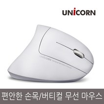 유니콘 FX-500B 버티컬 무선마우스 손목보호 블랙