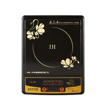 휴대용인덕션 가정용 전기 자기 유도 밥솥 와이어 제어 블랙 크리스탈 패널 냄비 쿡탑 스토브 오븐, 검은색, 에게