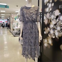[블루페페] NC08 체크 쉬폰 원피스 (P212PSE704)