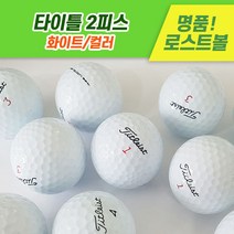 [로스트천하] 중고골프공 타이틀2피스 화이트/칼라 로스트볼 10알 20알, 컬러, A급 10알