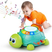 Letapapa Baby Crawling Toy with Lights & Sounds Musical Turtle for 6 7 8 9 10 11 12 Months Edu, 한개옵션0