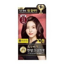 리엔 흑모비책 한방 크림염색제, 0 와인갈색, 10개