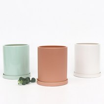 포레스트인 거실 대형 원형 롱화분 지름20cm 높이23cm/33cm 도자기 무광 긴화분, 선택안함, 살구