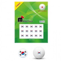 OQO385822*디아코니아* KAXIYA 골프공 스티커 마킹스티커 볼마킹 태극기 2매입 10팩