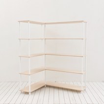 스마트 진열장 조립식 5단 (ㄱ) 코너형 펜트리 장식장 1200선반, 단품