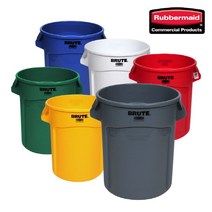 RB-262000YEL 벤티드 브루트 75L 노랑 대형 플라스틱통 휴지통 사료통 식자재 물통 다용도 통