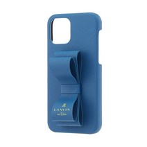 LANVIN en Bleu 람방온 블루 iPhone 12 Pro MAX 케이스 정규품 스탠드 링 첨부 리본 SLIM WRAP CASE STAND & RING RIBBON Navy