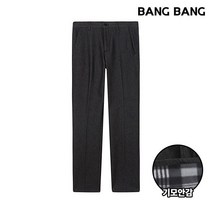 뱅뱅 남성 배색기모 면팬츠 검정