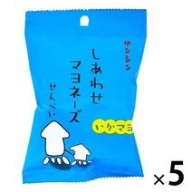 일본과자 일본스낵 일본센베이 산신제과 행복한 마요네즈 센베이 아라레 오징어마요맛 35g x 5봉, 5개