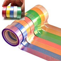 진주실크 리본 공예 선물 포장 띠지 리본 테이프 8P