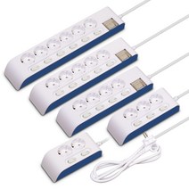 현대일렉트릭 하이탭 2800W 안전멀티탭 개별스위치 접지 16A 과부하차단 소형가전 HIPMP [안전커버 증정], 5구1.5미터 HIPMP-52N
