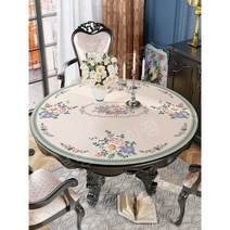 실리콘매트 방수 가죽 테이블 보 대형 식탁보 원형, 160cm, L