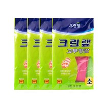 크린랩 고무장갑 오른쪽 오른손 하나, 4개, 핑크, 소(S), 소(S)