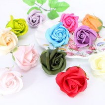 비누꽃 장미 낱개판매 비누꽃 도매, #38 진블루