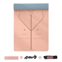 Cooela 6mm 전공 요가매트 + 가방 + 휴대용 결속대 세트 친환경 미끄럼 방지 이취가 없다, 핑크색