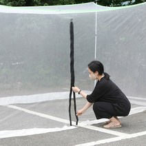 DIY 벨크로 모기장 문 지퍼 출입구 만들기 165cm, 화이트
