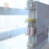 국산 스텐 욕실 사이드 선반 욕실 틈새선반, 단품