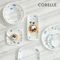 코렐 블루베리 빈티지 2인 4인 6인 10인 혼밥 신혼 그릇 세트, 05원형접시(소)