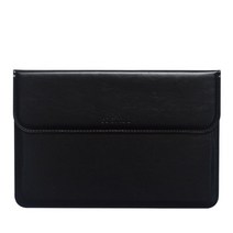 서피스독 Microsoft Surface Pro 7 12.3quot용 PU 가죽 슬리브 케이스 pro 6 5 4 3 pro8 go3 파우치 백 커버 for surface go2, 표면 프로 x, 검은색
