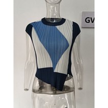 린넨티셔츠 남성 통풍 GVUW 여성용 주름 불규칙 패치워크 티셔츠 민소매 풀오버 라운드 칼라 스키니 여름 여성 의류 17D119