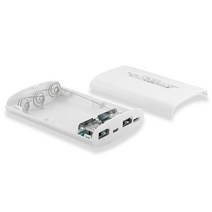 파워뱅크 자작배터리 캠핑용배터리 DIY 보조베터리 상자 플랫 헤드 배터리 충전기 외부 케이스 2 USB 출력, 01 White