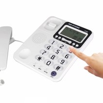 태경 빅버튼 발신자표시 유선 전화기 TK-650, 화이트