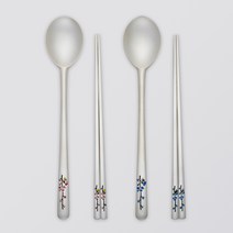 [한국도자기리빙] 칠보 매화 은수저 2벌세트(80% 50돈) 무료예단포장, 상세 설명 참조, 상세 설명 참조