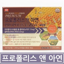 프리미엄 프로폴리스 앤 아연 180캡슐 6개월분 면역력 항산화 증강
