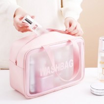멀티 비치백 중형 핑크 방수소재 메이크업파우치 수영장 목욕 바캉스, 본품