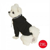 중대형견옷 베어 후드 티셔츠 블랙 2XL