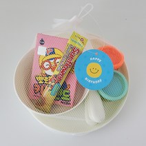 실속6종세트 이케아 식기 3종+플레이도우2p+키즈밴드+간식세트 어린이집 생일 답례품 유치원 학원 어린이 단체선물 구디백, 01_접시+그릇+커트러리(랜덤)+플레이도우2p+썬플라워, 01_뽀로로밴드(혼합), 02_완포장