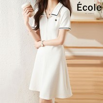 에꼴드파리 모어 지퍼 반팔 원피스 F35WOB011Z