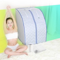 가정용 사우나 건식 1인 목욕탕 찜질방 홈 개인 건식원적외선 사우나 스티머 원격 제어 접을 수 있는 스, [04] brown