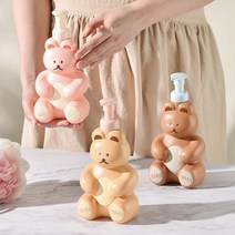 [생활09] 귀여운 곰돌이 디스펜서 500ml(4가지 색상), 브라운+브라운(1+1)