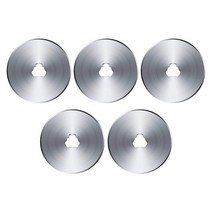 원단재단기 재단가위 커팅45mm 로터리 커터 가죽 패브릭 커팅 공예 도구 핸들 롤링 퀼팅 바느질 안전 잠금, 08 5Pcs Blades