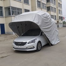 차고지 야외 지붕 주차장 창고 캐노피 어닝 파고라 천, 그레이 6.1미터 증가