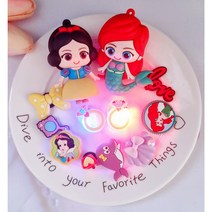 쇼클 3D 디즈니공주 led 6P 백설공주 인어공주 신데렐라 벨공주 여아 신발 꾸미기 샌들