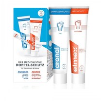 aronal And elmex Toothpaste 아로날 앤 엘멕스 독일 더블 프로텍션 치약 75ml 2개입 x 3팩