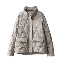 Janveny-울트라 라이트 다운 자켓 여성용 겨울 스탠드 칼라 깃털 패딩 코트 90% 화이트 덕 파카 단색 겉옷