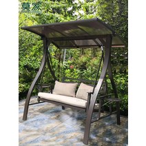 흔들그네의자 정자 스윙 야외 정원 태양 빛 흔들 의자 발코니 그물 빨간색 홈 더블, [13] 업그레이드된 주조 알루미늄 알파인 3 그네화이