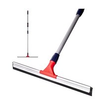 DSV Standard 전문 텔레스코픽 스테인리스 알루미늄 바닥 스크러버 스퀴지 - 76 2~144 8cm(30~57인치) 솔리드 천연 실리콘 고무 헤드 59 9cm(23 6인치)